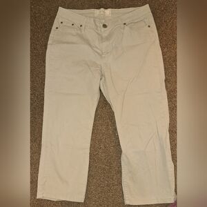 Merona Womens Light Tan Capri Jeans Size 12